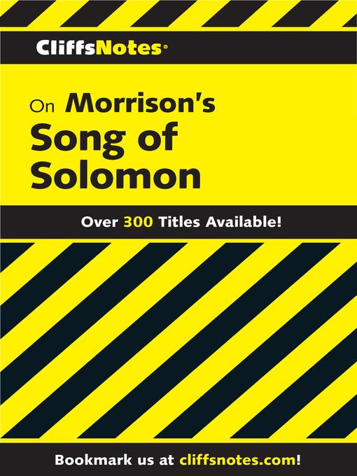 Title details for CliffsNotes on Morrison's Song of Solomon by Durthy A. Washington - Available